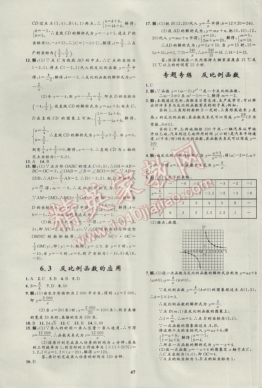 2017年非常1加1完全題練八年級數(shù)學(xué)下冊浙教版 參考答案第15頁