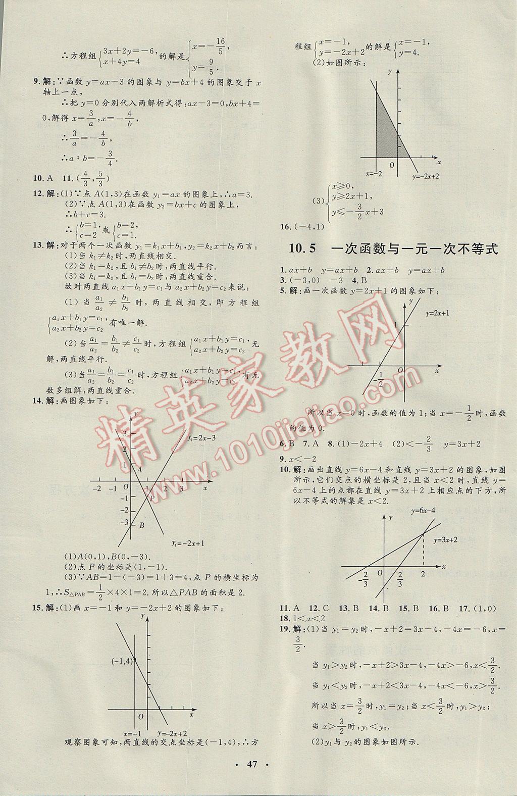 2017年非常1加1完全題練八年級數(shù)學下冊青島版 參考答案第15頁