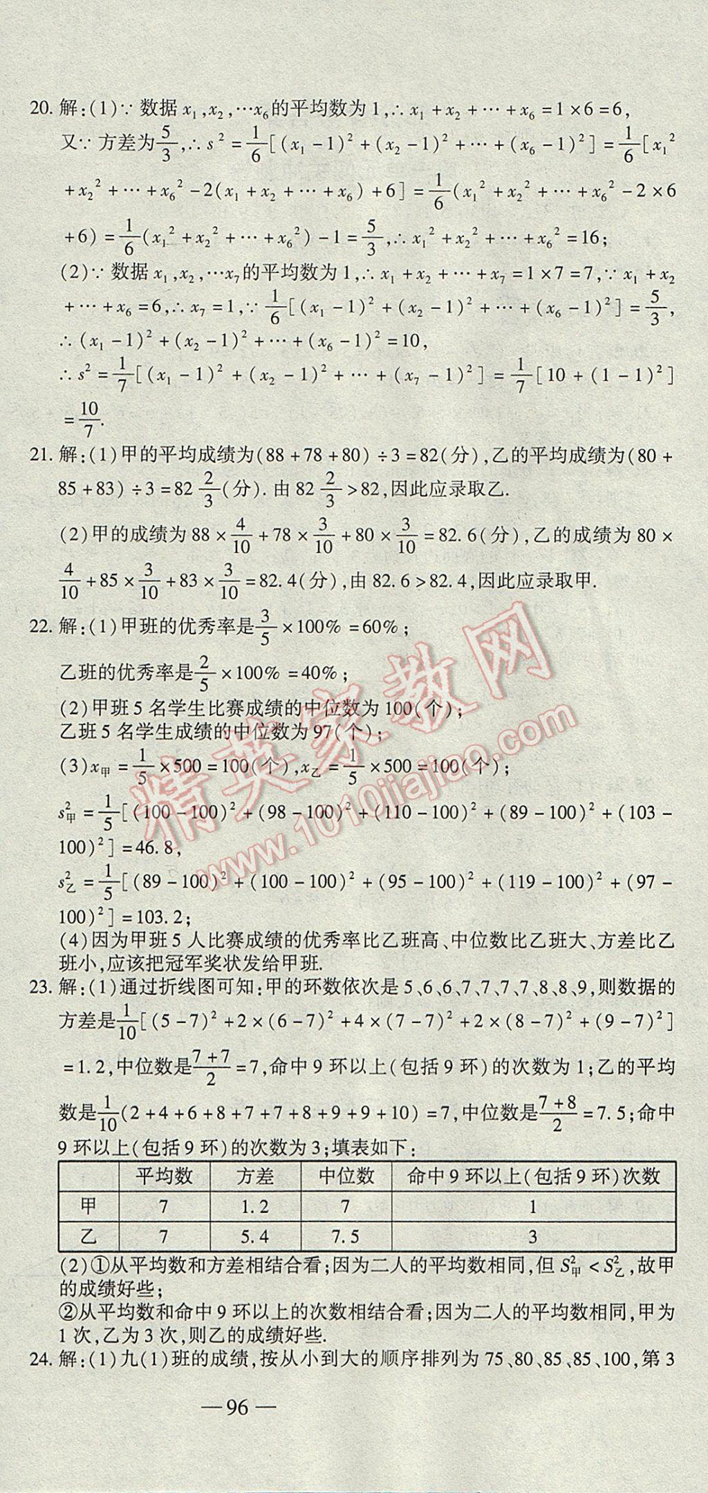 2017年全能闖關(guān)沖刺卷八年級(jí)數(shù)學(xué)下冊(cè)人教版 參考答案第6頁(yè)