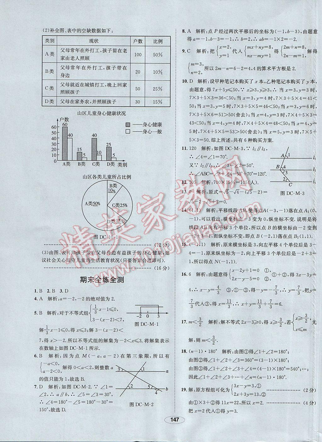 2017年中學(xué)教材全練七年級(jí)數(shù)學(xué)下冊(cè)人教版 參考答案第47頁(yè)