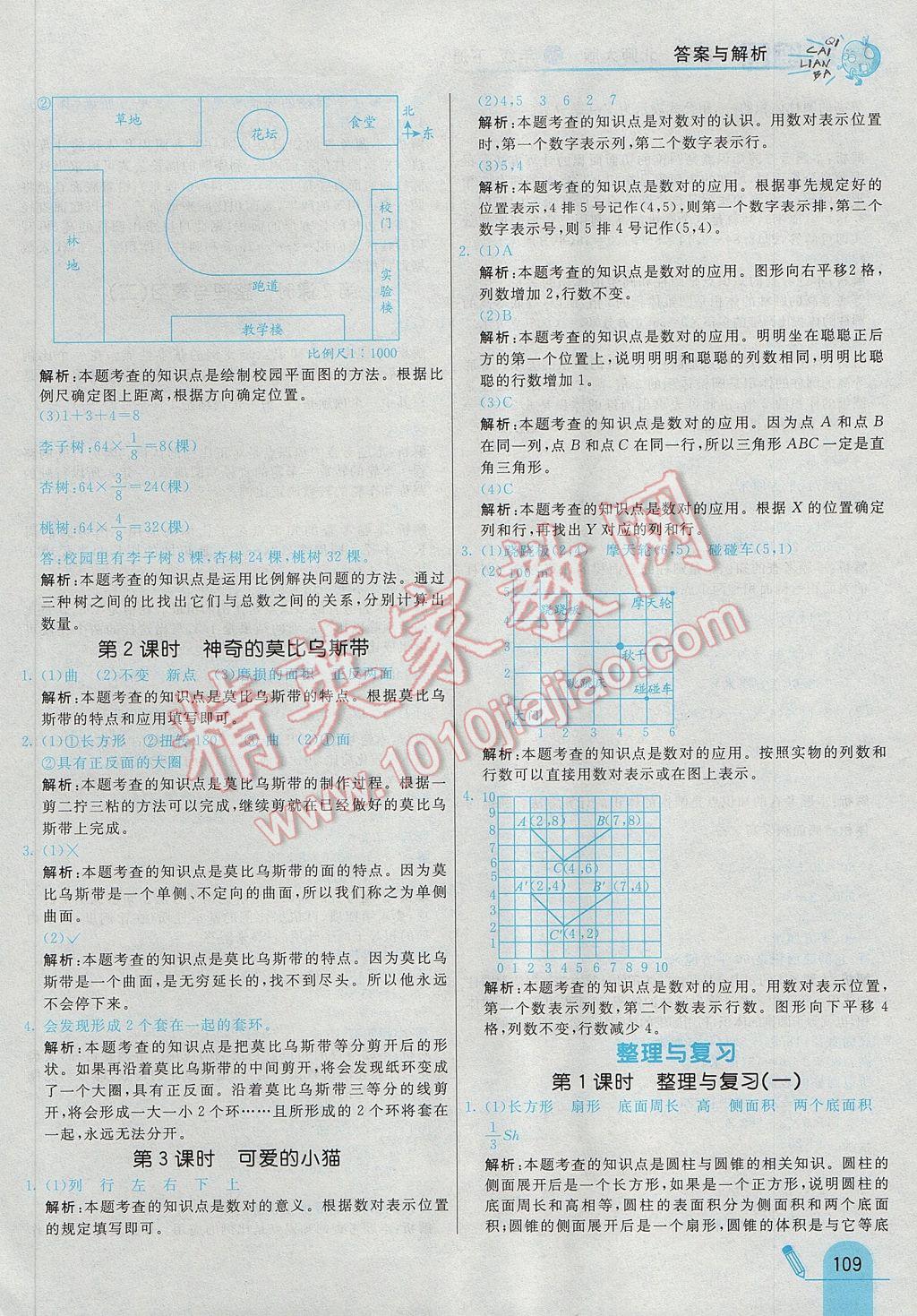 2017年七彩練霸六年級(jí)數(shù)學(xué)下冊(cè)北師大版 參考答案第21頁(yè)