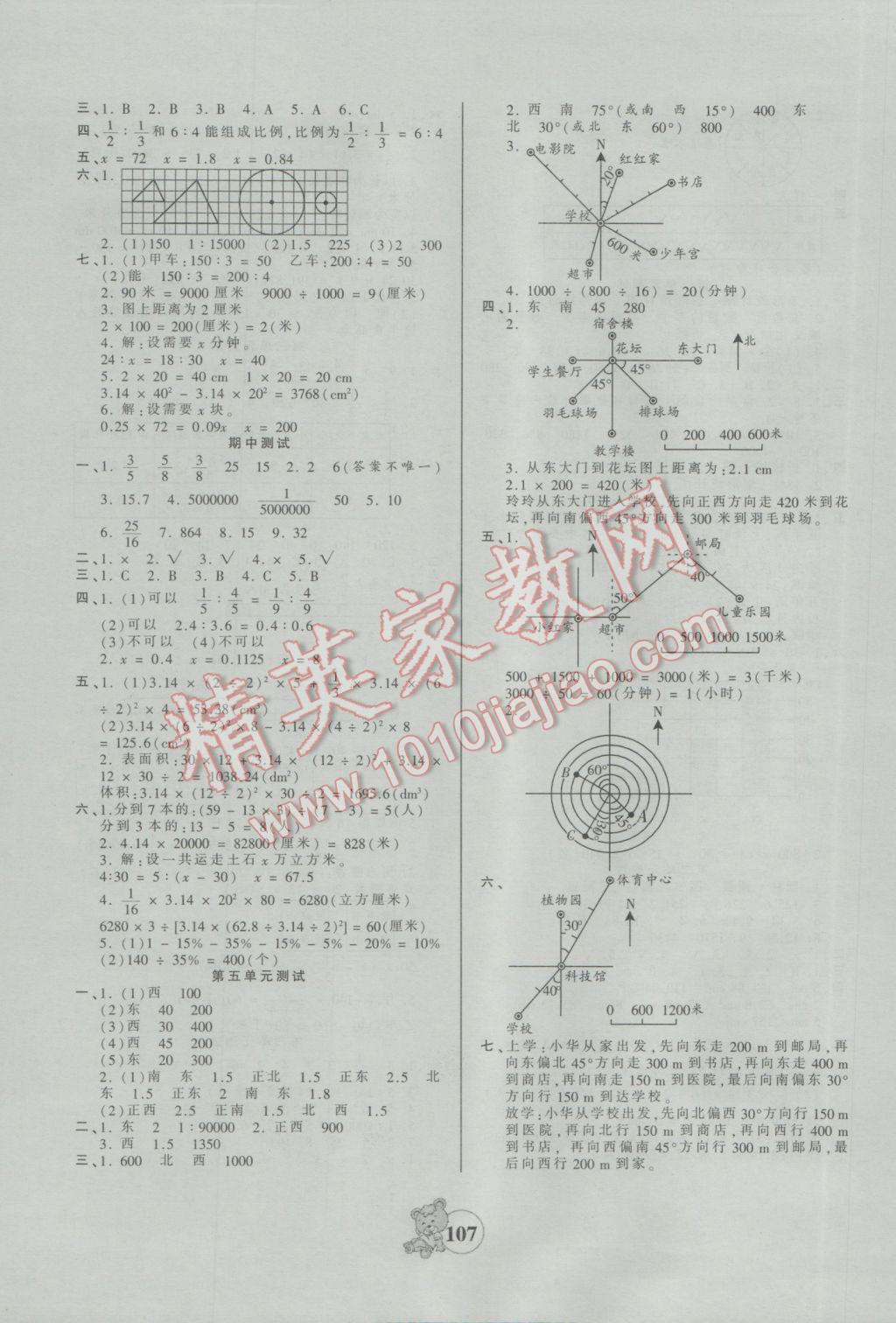 2017年創(chuàng)維新課堂六年級(jí)數(shù)學(xué)下冊(cè)蘇教版 參考答案第11頁