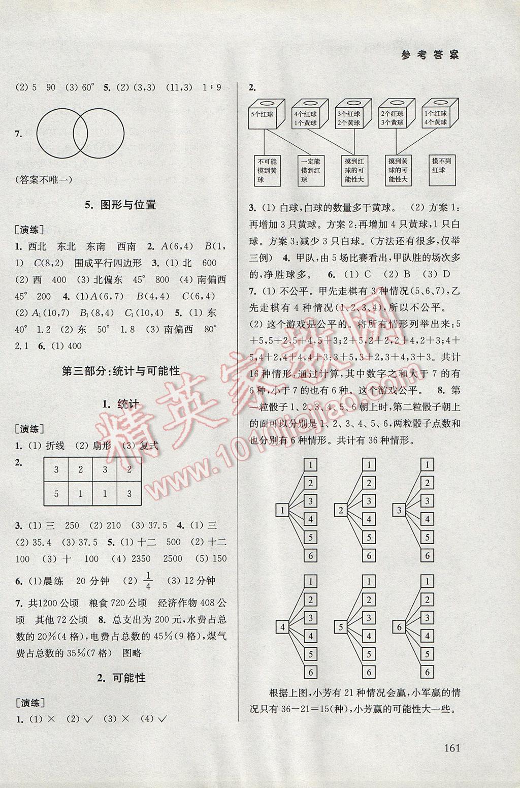 2017年課課通導(dǎo)學(xué)練六年級(jí)數(shù)學(xué)下冊(cè) 參考答案第10頁(yè)