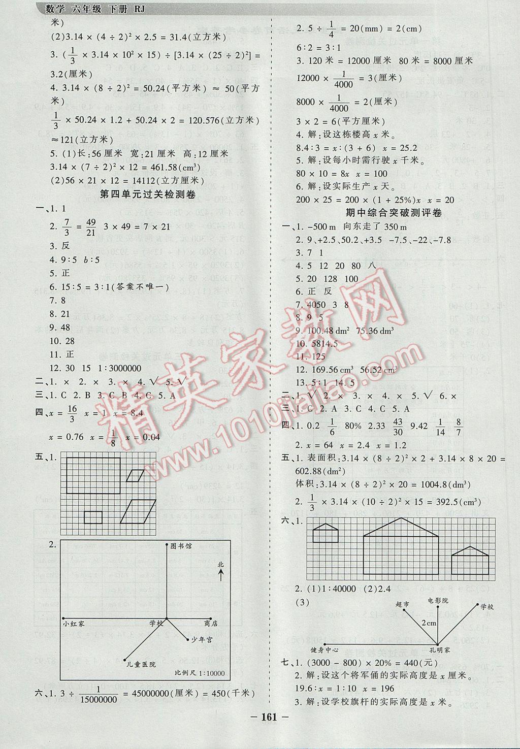 2017年王朝霞德才兼?zhèn)渥鳂I(yè)創(chuàng)新設(shè)計(jì)六年級(jí)數(shù)學(xué)下冊(cè)人教版 參考答案第13頁(yè)