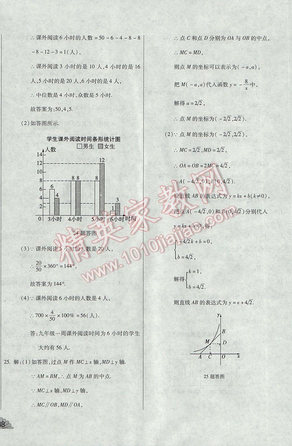 2017年千里馬單元測試卷八年級數(shù)學(xué)下冊華師大版 參考答案第16頁