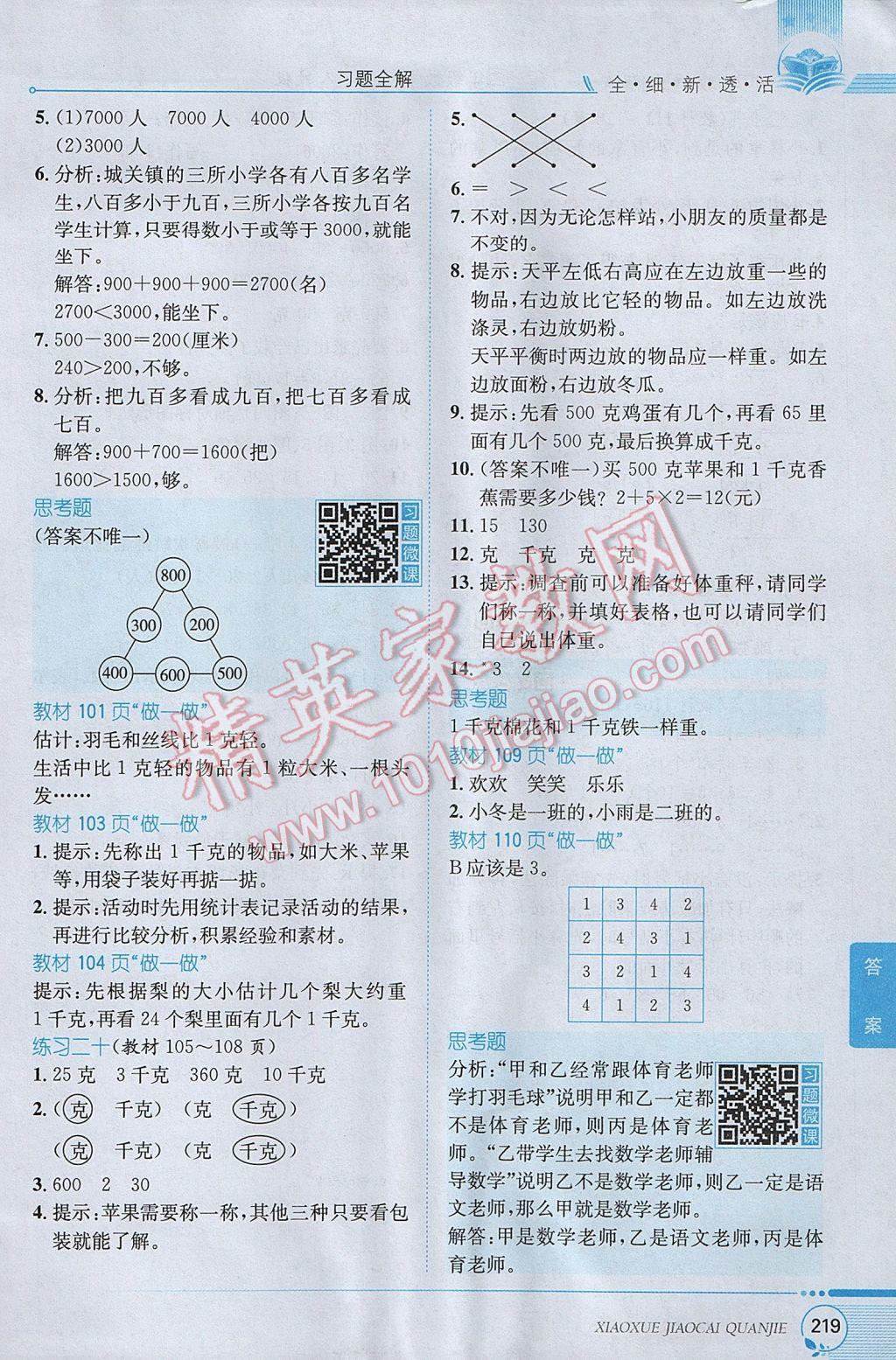 2017年小學教材全解二年級數(shù)學下冊人教版 參考答案第24頁