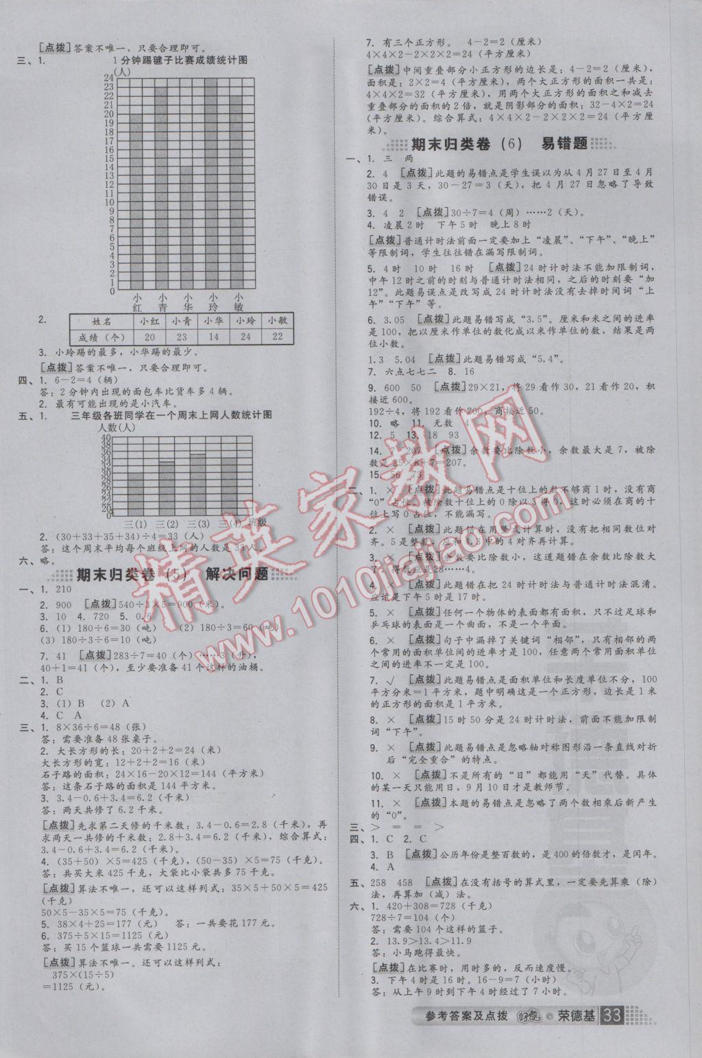 2017年好卷三年級數(shù)學(xué)下冊青島版 參考答案第5頁