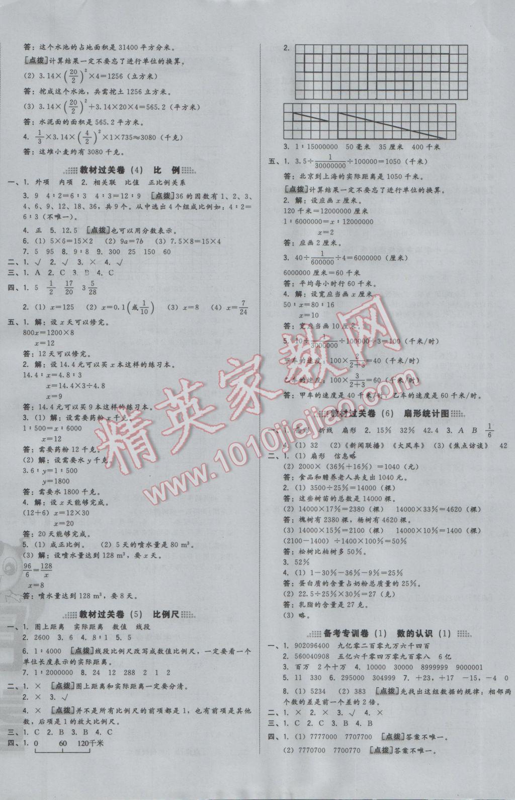 2017年好卷六年級數(shù)學下冊青島版 參考答案第8頁