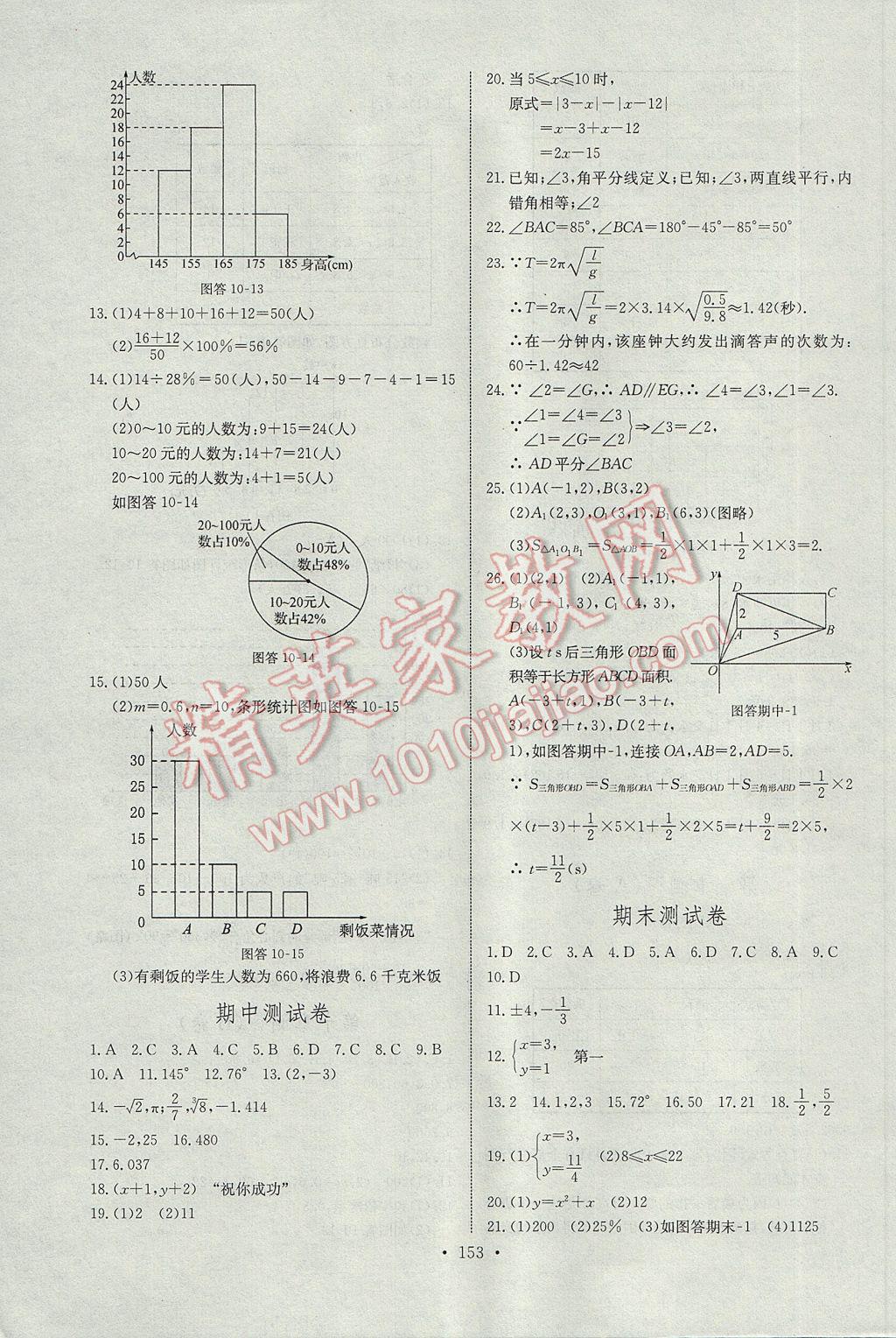 2017年长江全能学案同步练习册七年级数学下册人教版 参考答案第23页