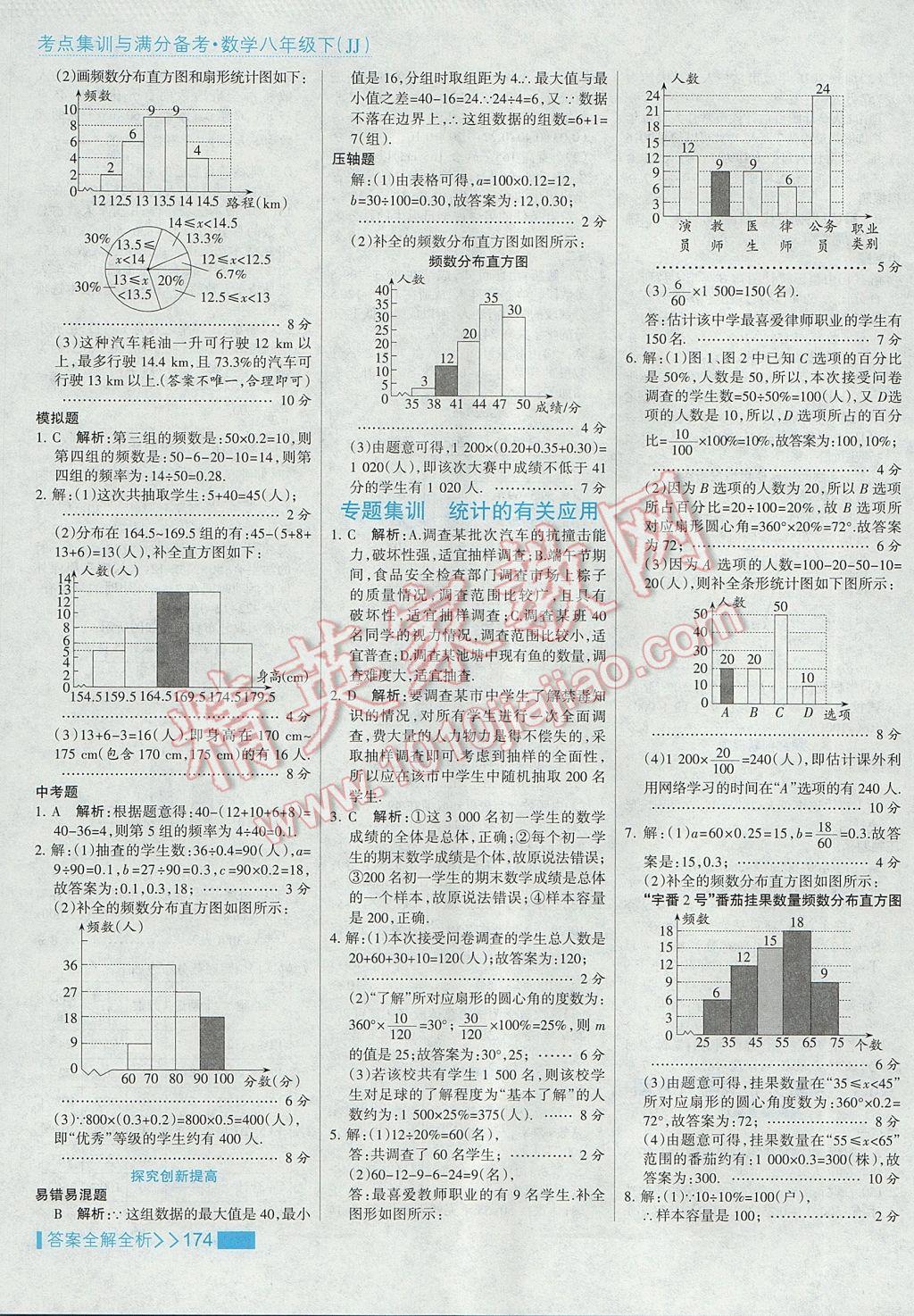 2017年考點集訓(xùn)與滿分備考八年級數(shù)學(xué)下冊冀教版 參考答案第6頁