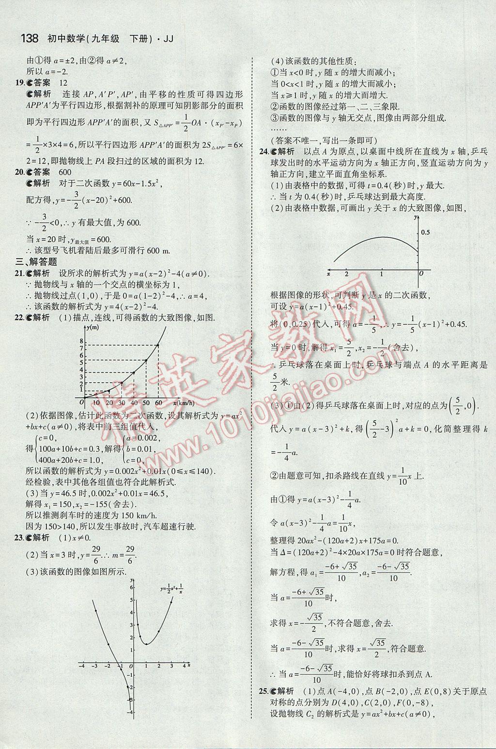 2017年5年中考3年模擬初中數(shù)學(xué)九年級(jí)下冊(cè)冀教版 參考答案第30頁