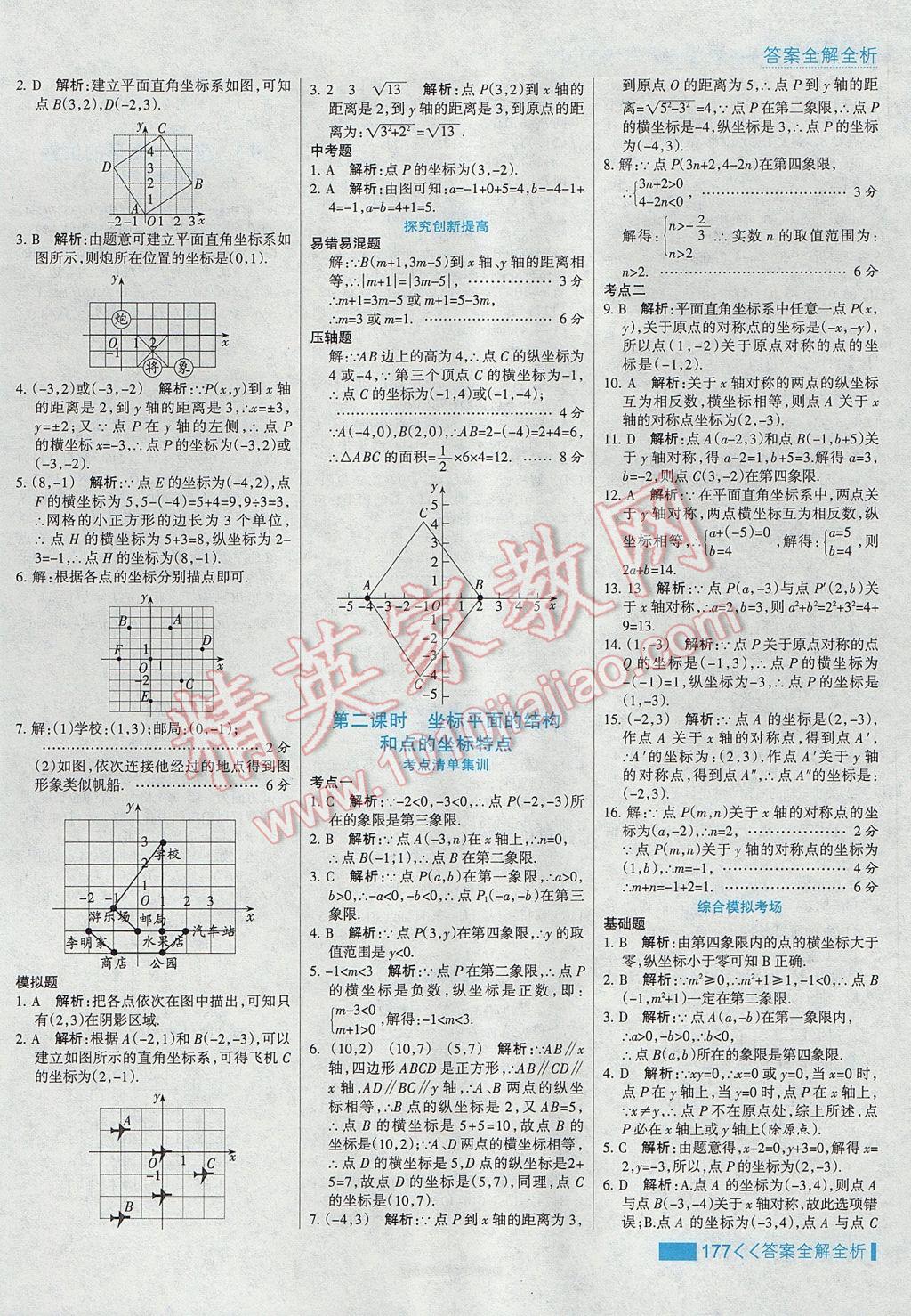 2017年考點(diǎn)集訓(xùn)與滿分備考八年級數(shù)學(xué)下冊冀教版 參考答案第9頁