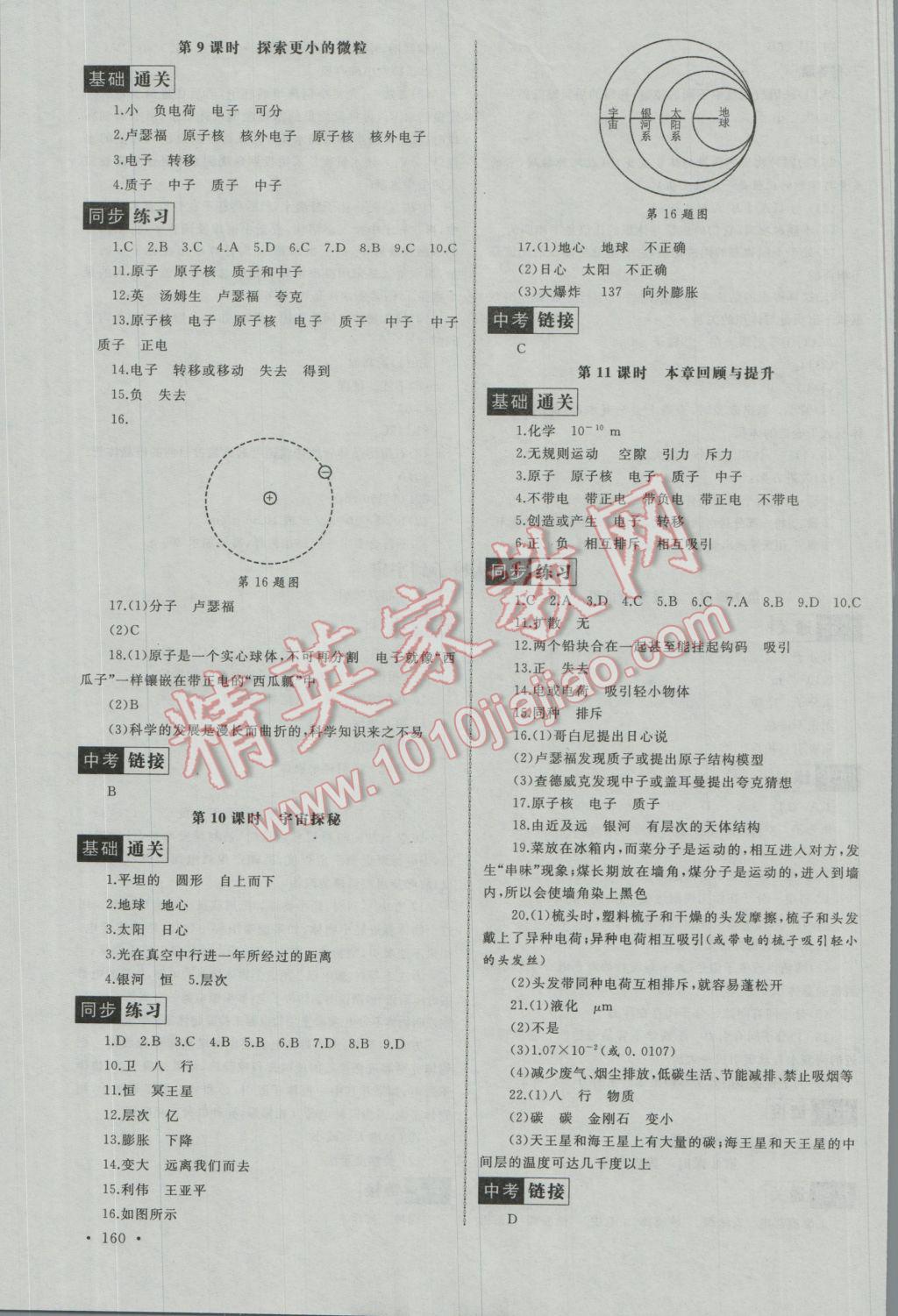 2017年為了燦爛的明天同步訓練與拓展八年級物理下冊蘇科版 參考答案第4頁