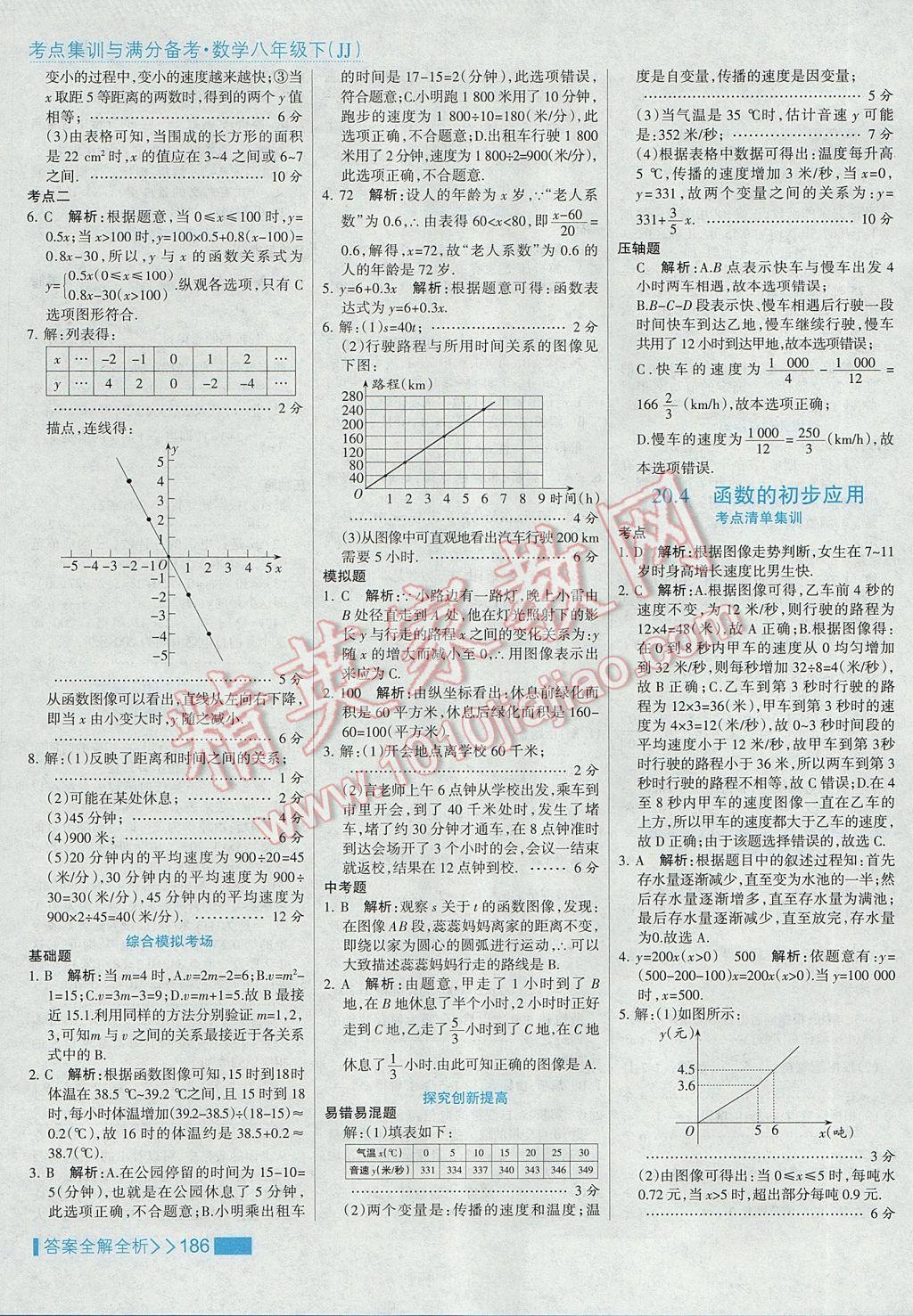 2017年考點(diǎn)集訓(xùn)與滿分備考八年級(jí)數(shù)學(xué)下冊(cè)冀教版 參考答案第18頁