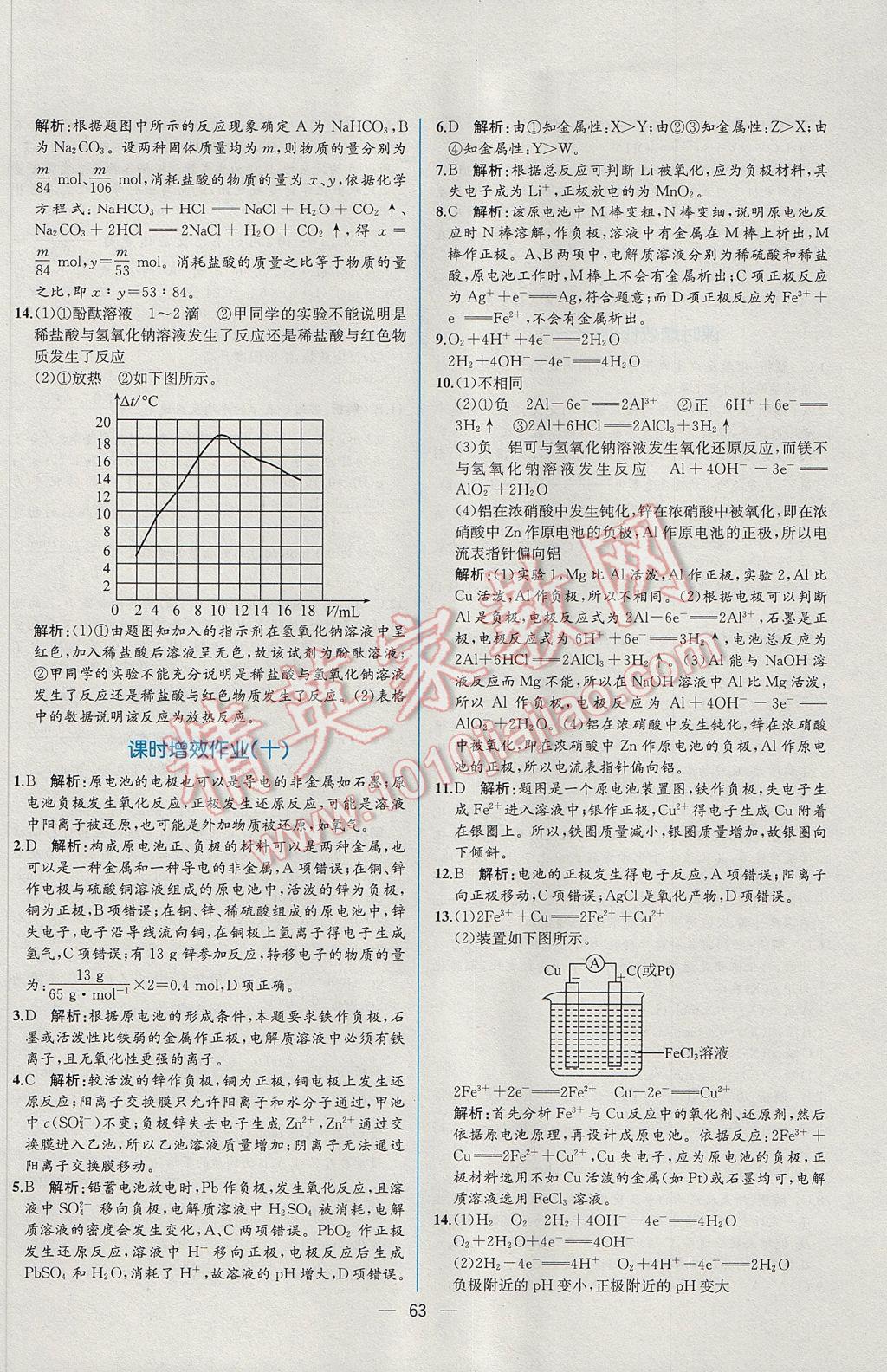 2016年同步導(dǎo)學(xué)案課時(shí)練化學(xué)必修2人教版 課時(shí)增效作業(yè)答案第31頁(yè)