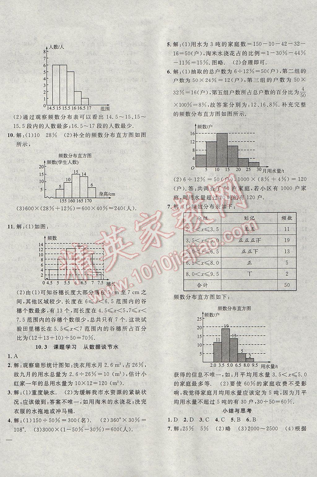 2017年體驗型學案體驗新知高效練習七年級數學下冊 參考答案第18頁