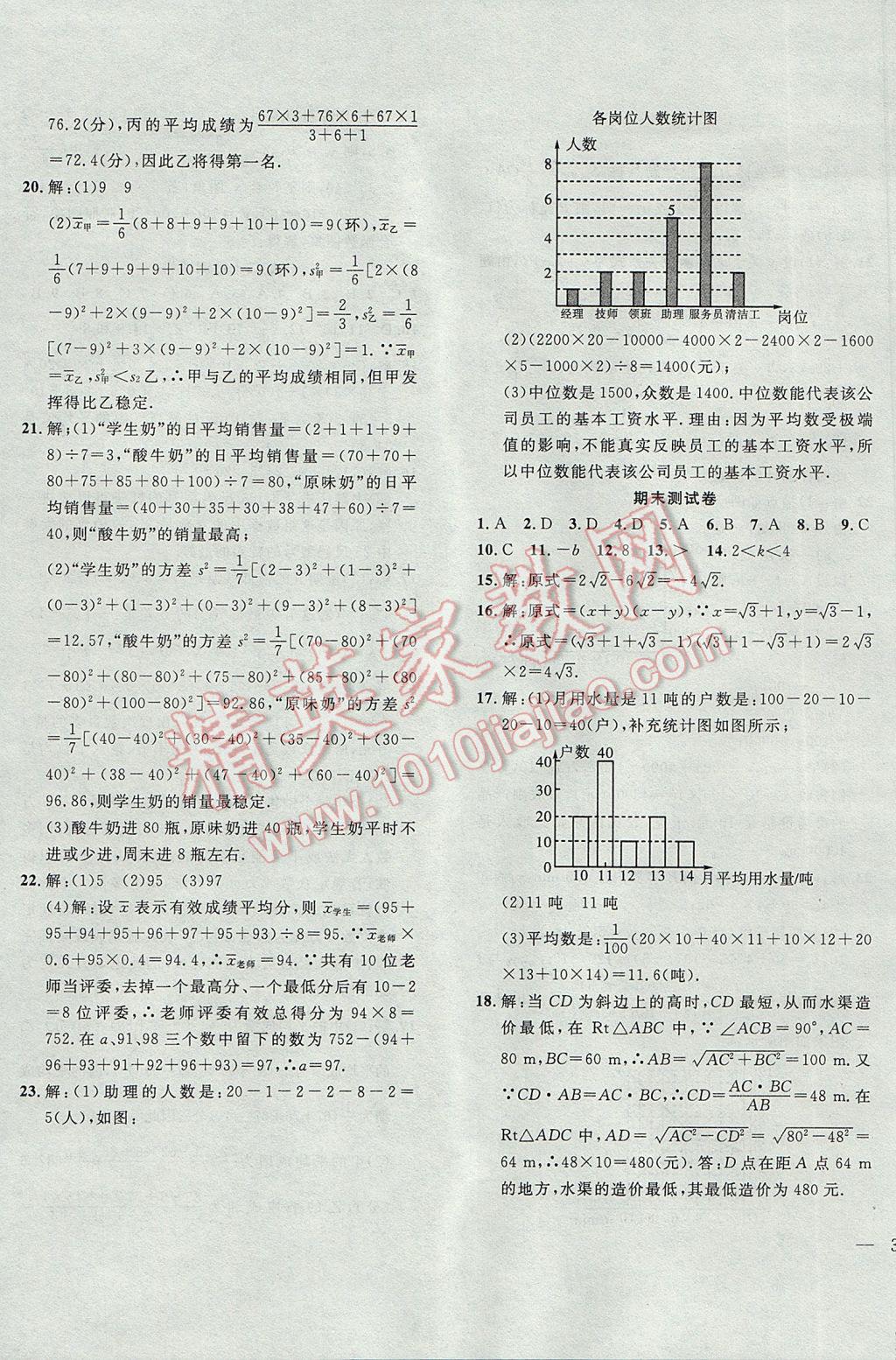 2017年體驗(yàn)型學(xué)案體驗(yàn)新知高效練習(xí)八年級(jí)數(shù)學(xué)下冊(cè) 參考答案第35頁