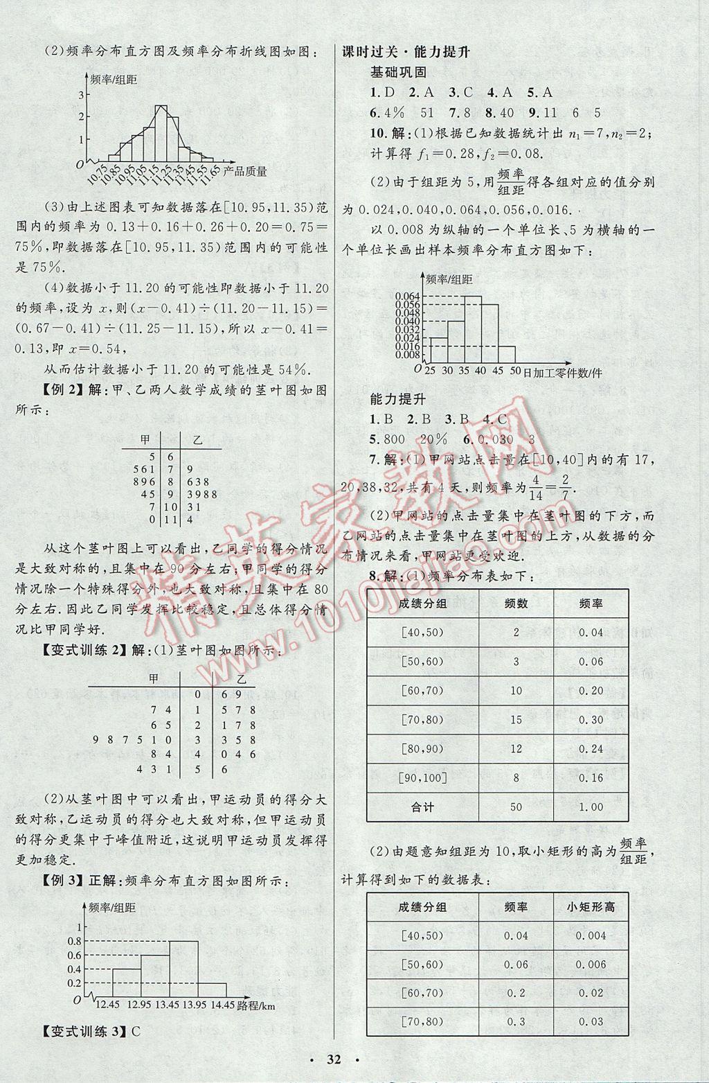 高中同步測控優(yōu)化設(shè)計數(shù)學(xué)必修3人教A版河北專版 參考答案第16頁