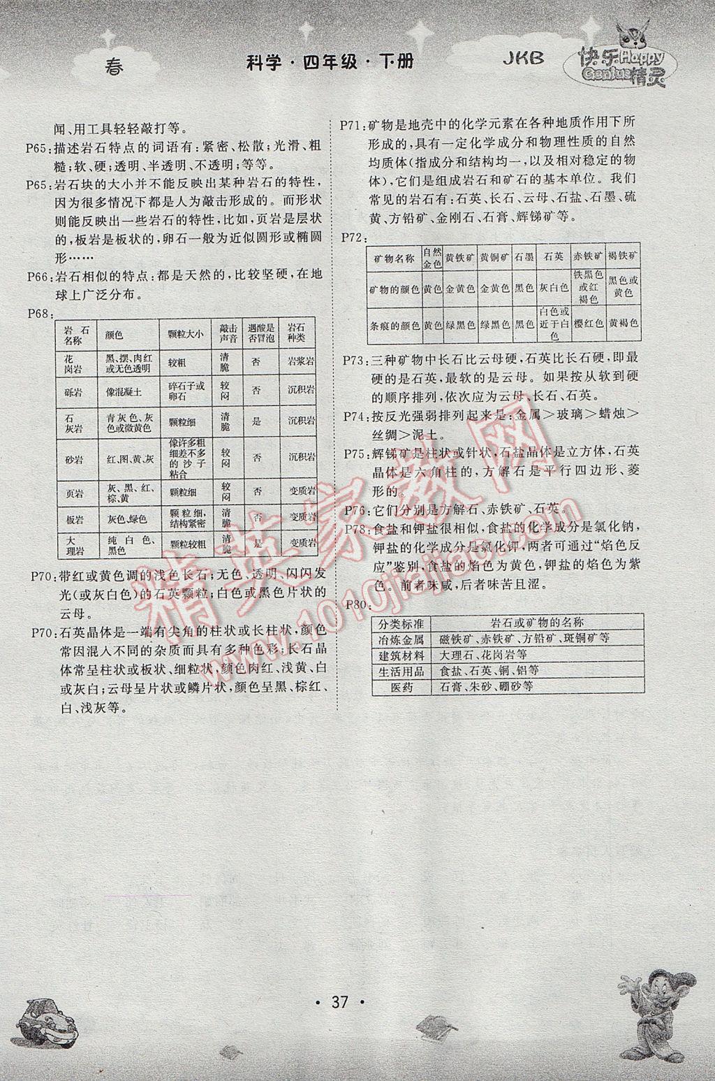 2017年名校作業(yè)本四年級科學(xué)下冊教科版 參考答案第7頁