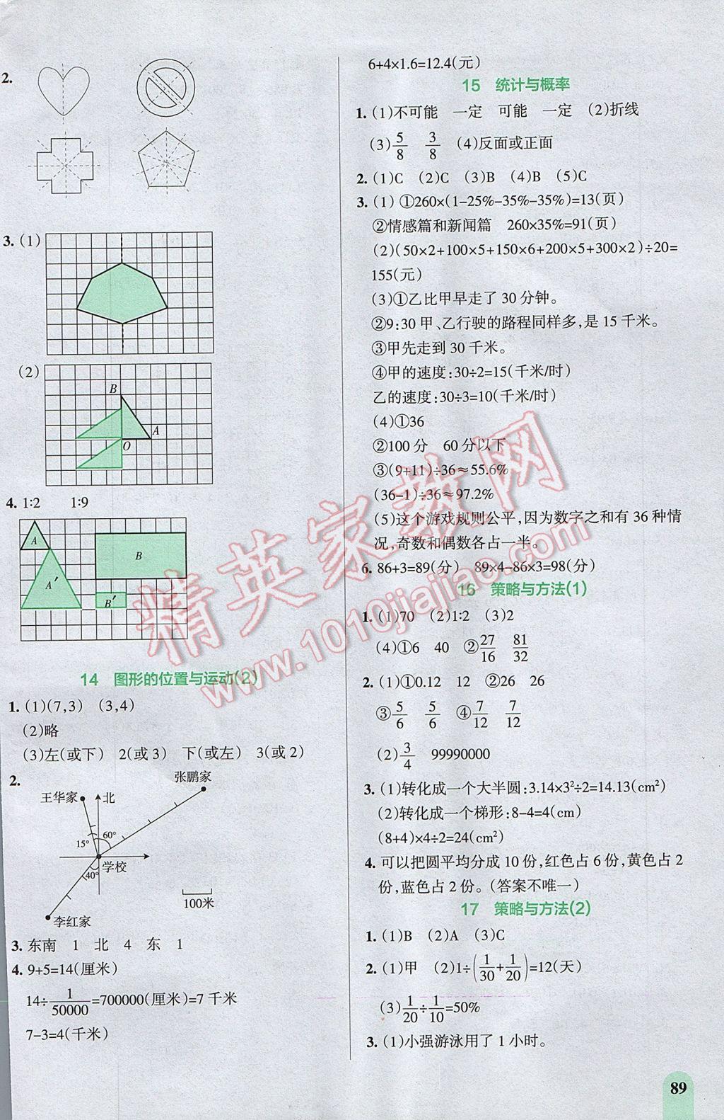 2017年P(guān)ASS教材搭檔五年級(jí)數(shù)學(xué)下冊(cè)青島版五四制 參考答案第11頁(yè)