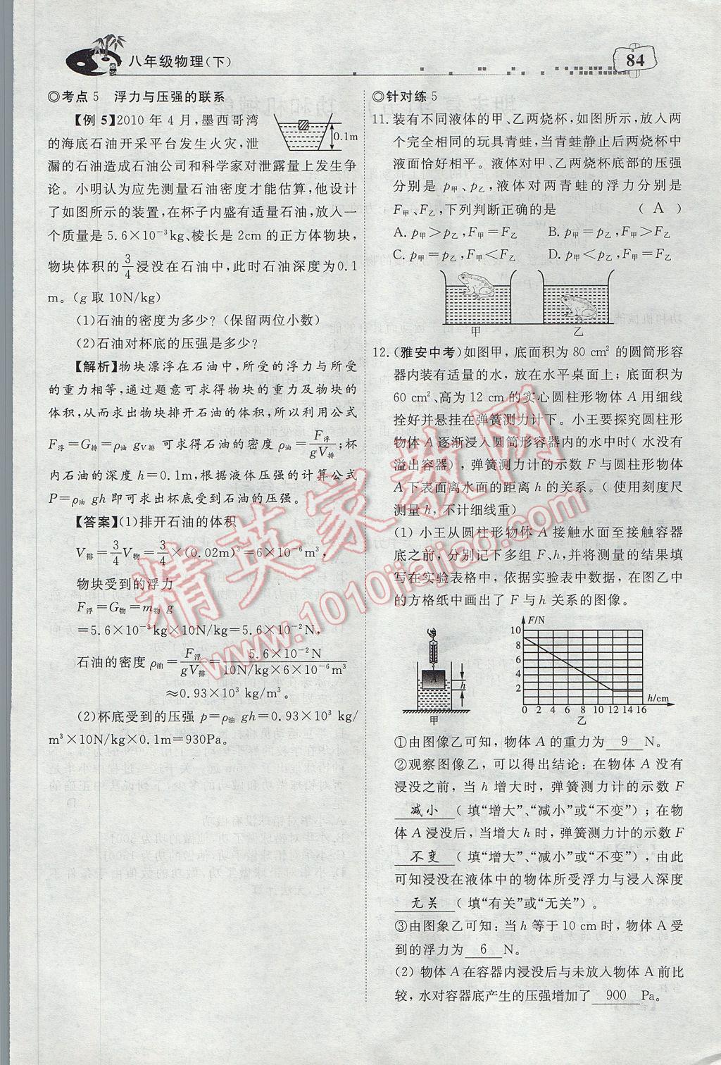 2017年351高效課堂導學案八年級物理下冊人教版 第十二章 簡單機械第106頁