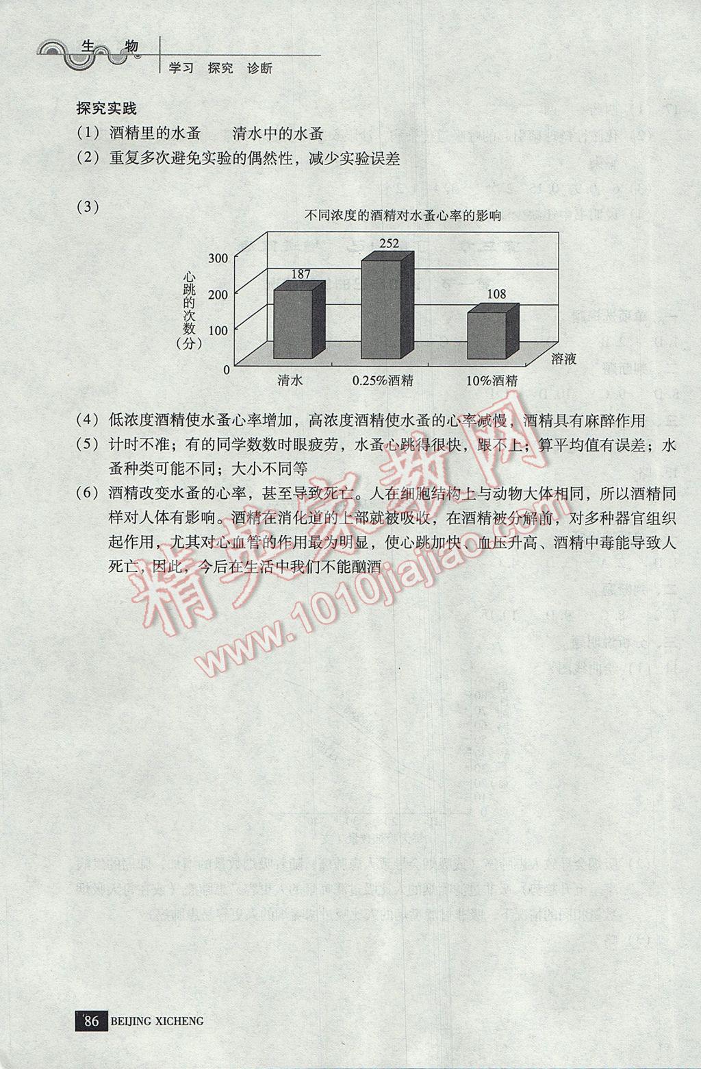 2017年學(xué)習(xí)探究診斷八年級(jí)生物下冊(cè) 參考答案第10頁(yè)