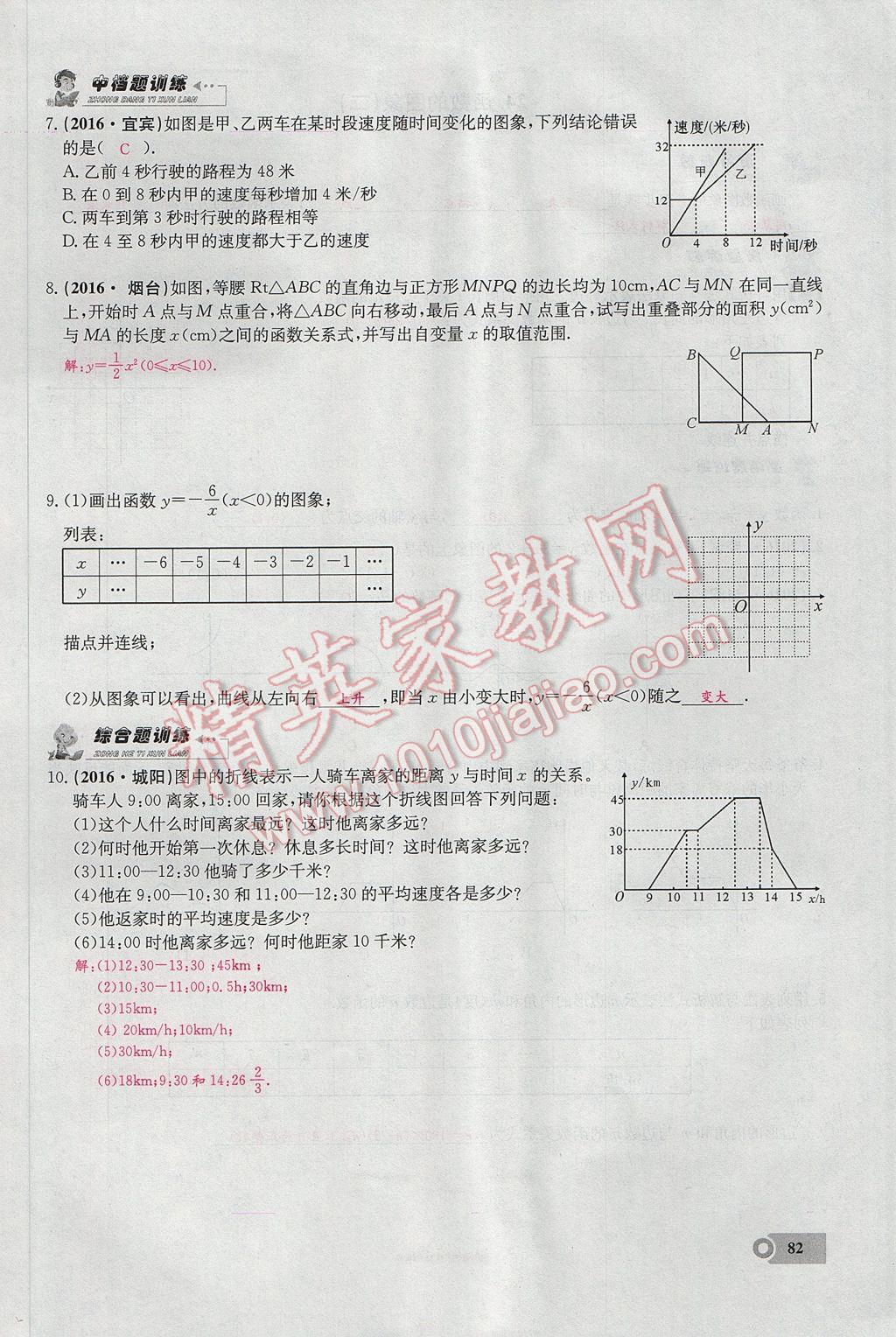 2017年思維新觀察八年級數(shù)學(xué)下冊 第十九章 一次函數(shù)第51頁