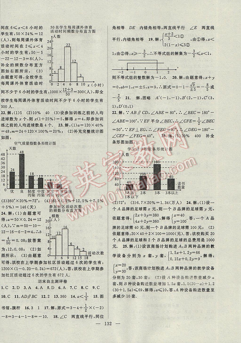 2017年優(yōu)質(zhì)課堂導(dǎo)學(xué)案七年級數(shù)學(xué)下冊 參考答案第16頁