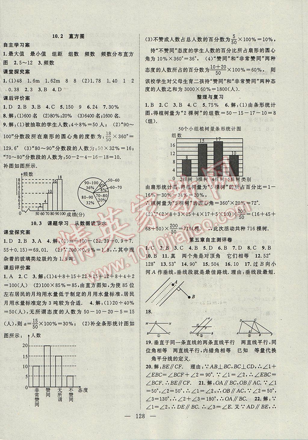 2017年優(yōu)質(zhì)課堂導(dǎo)學(xué)案七年級數(shù)學(xué)下冊 參考答案第12頁