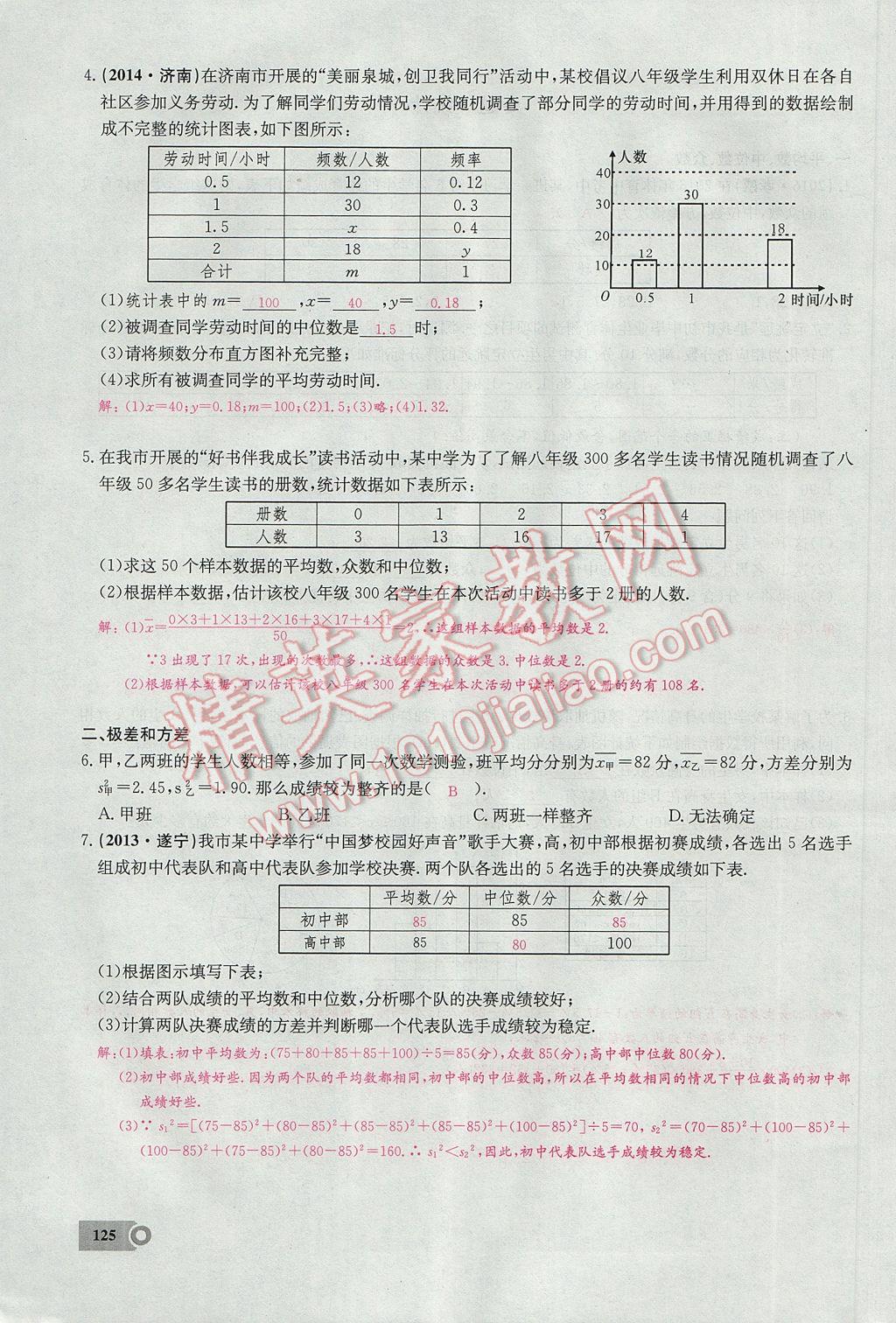 2017年思維新觀察八年級(jí)數(shù)學(xué)下冊(cè) 第二十章 數(shù)據(jù)的分析第27頁