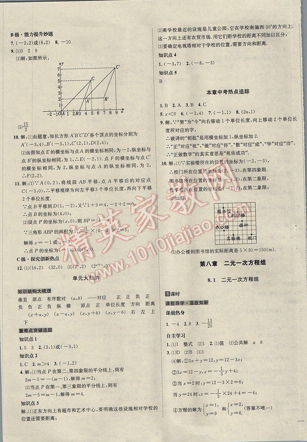 2017年名校秘題全程導(dǎo)練七年級(jí)數(shù)學(xué)下冊(cè)人教版 參考答案第17頁(yè)