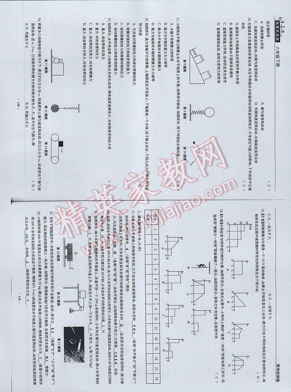 2017年物理風(fēng)向標(biāo)八年級(jí)下冊(cè) 參考答案第76頁