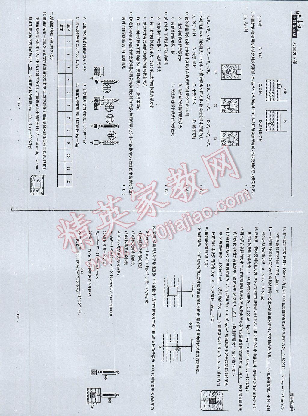 2017年物理風(fēng)向標(biāo)八年級(jí)下冊(cè) 參考答案第90頁(yè)