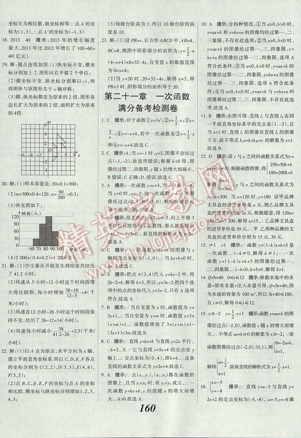 2017年全优课堂考点集训与满分备考八年级数学下册冀教版 参考答案第40页