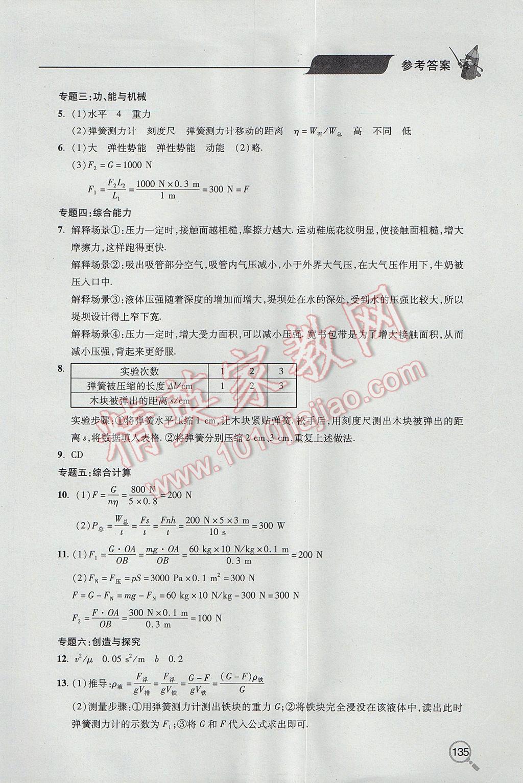 2017年新課堂同步學(xué)習(xí)與探究八年級(jí)物理下冊(cè) 參考答案第19頁