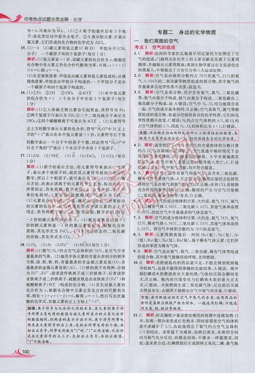 2017年中考熱點試題分類全解化學(xué) 參考答案第8頁