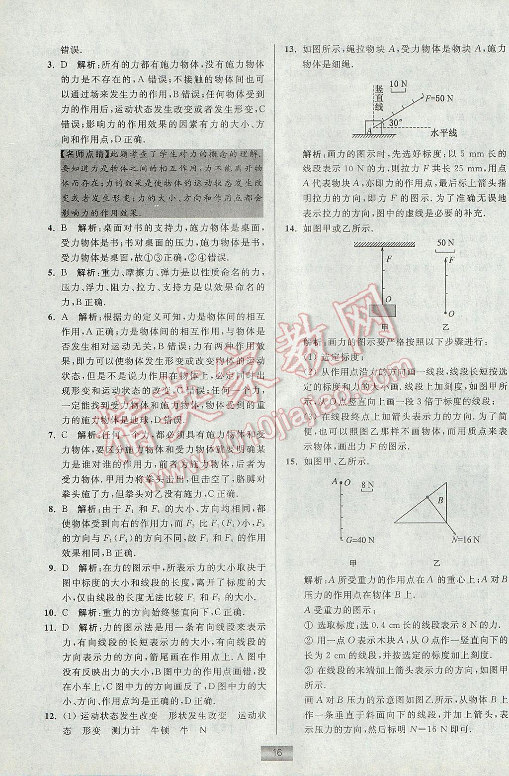 小題狂做高中物理必修1教科版 參考答案第16頁