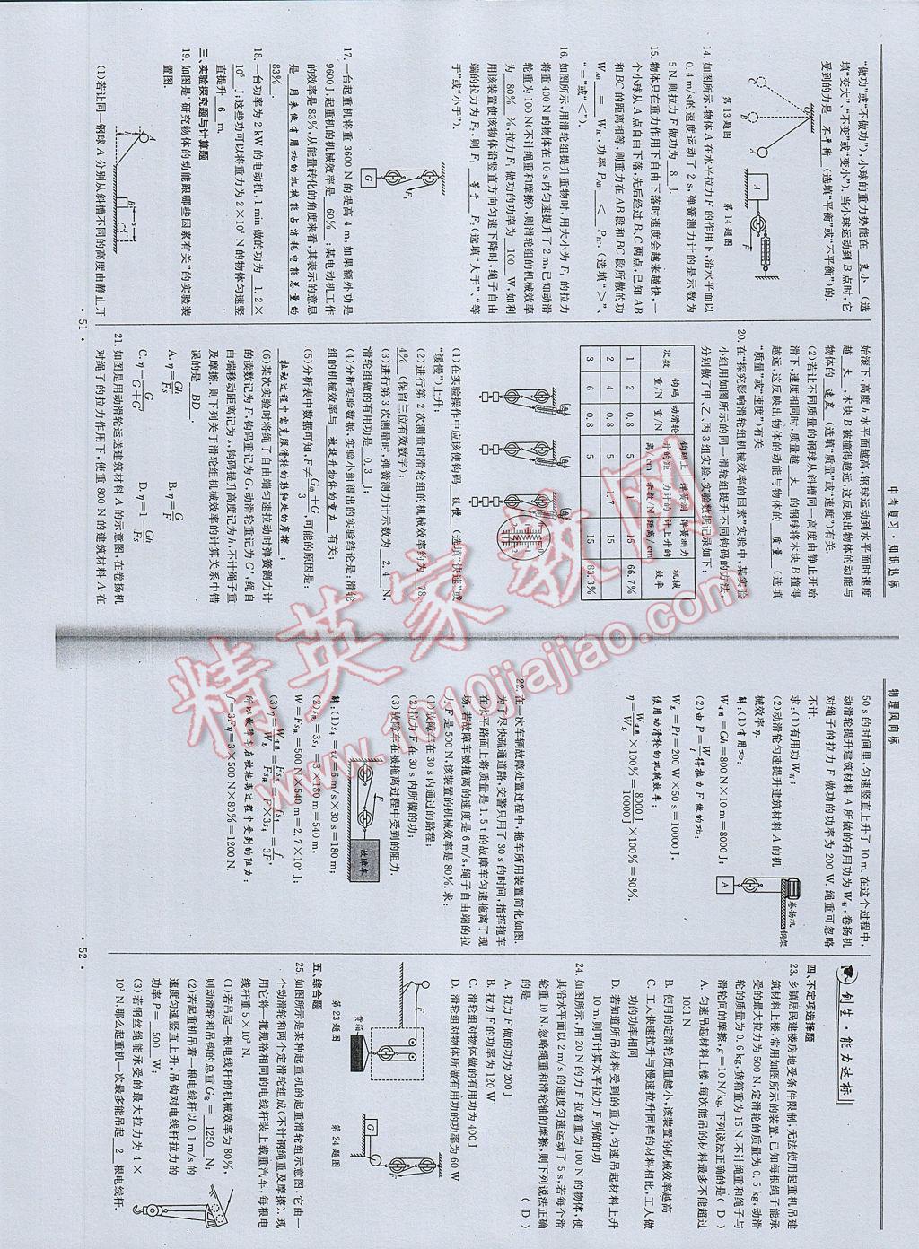 2017年物理風(fēng)向標(biāo)中考總復(fù)習(xí) 參考答案第28頁