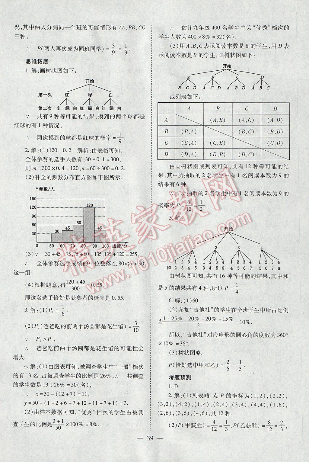 2017年山西省中考中考備戰(zhàn)策略數(shù)學(xué) 參考答案第39頁(yè)