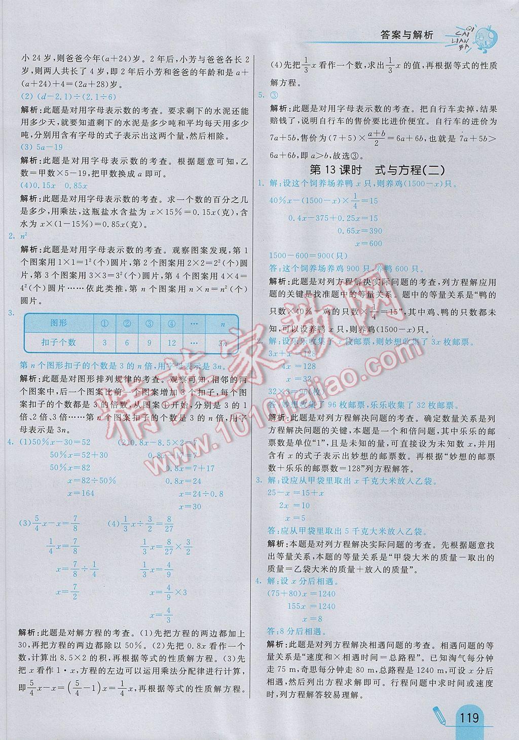 2017年七彩練霸六年級數(shù)學(xué)下冊蘇教版 參考答案第35頁