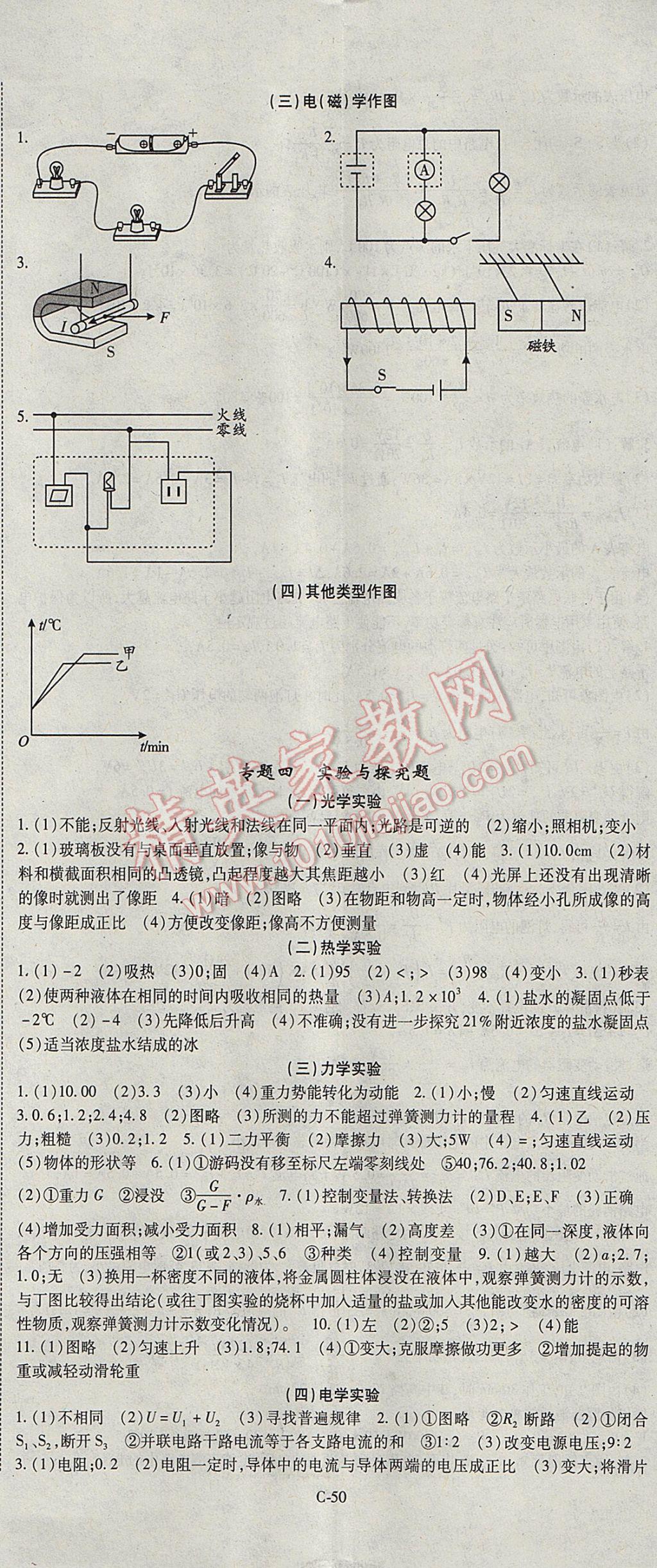 2017年啟航中考風(fēng)向標(biāo)物理 參考答案第14頁(yè)
