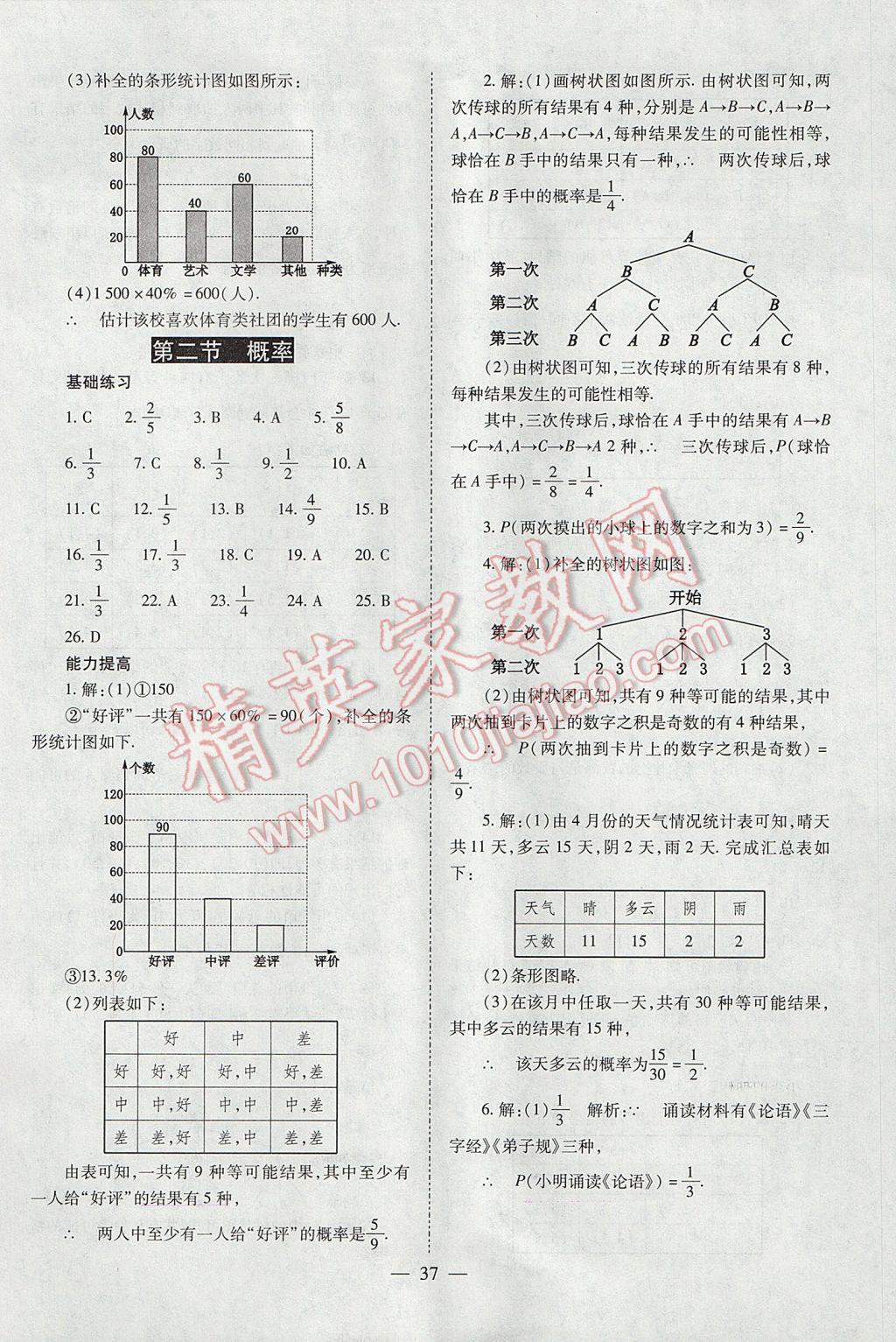 2017年山西省中考中考備戰(zhàn)策略數(shù)學(xué) 參考答案第37頁(yè)