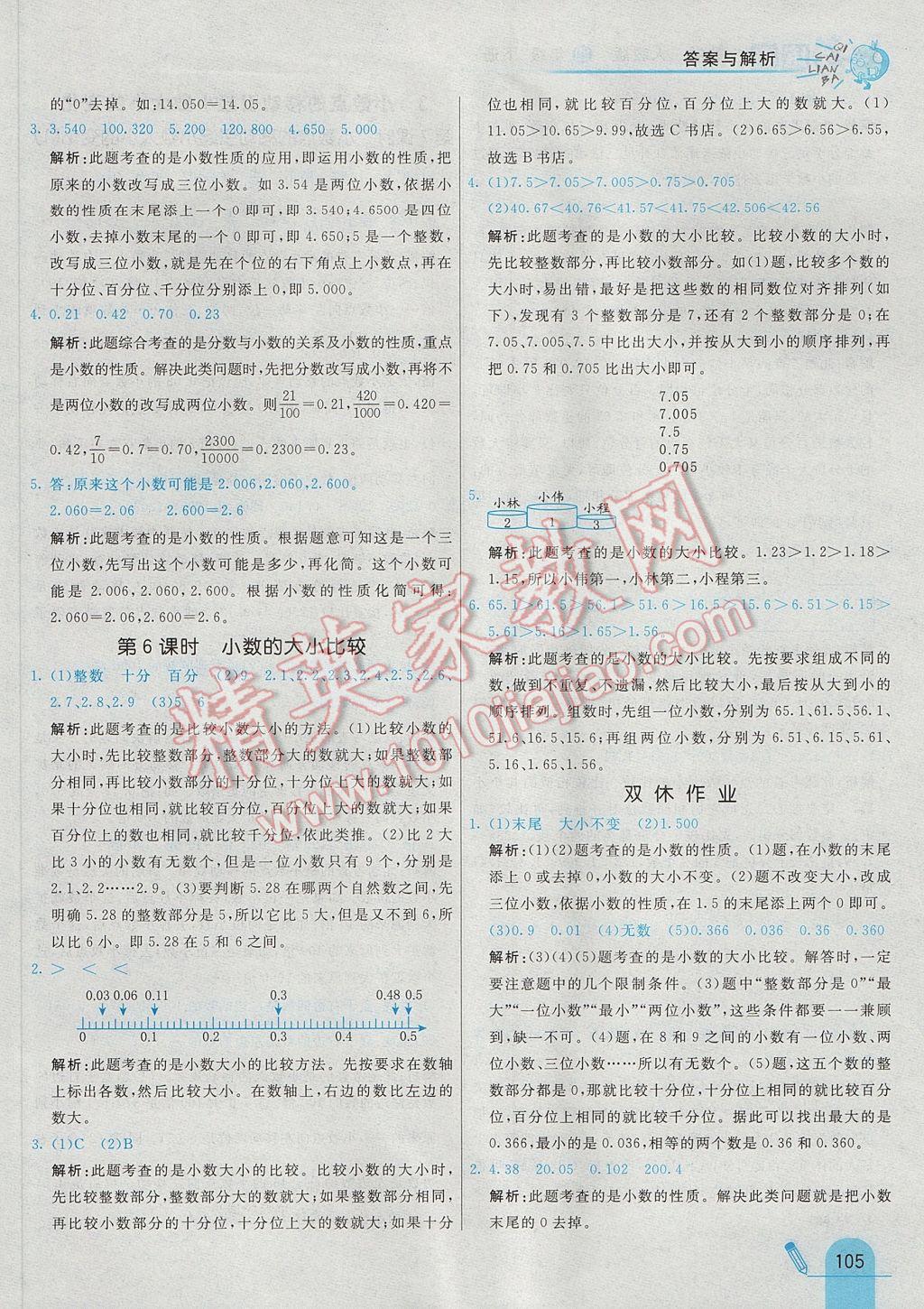 2017年七彩練霸四年級數(shù)學(xué)下冊人教版 參考答案第21頁