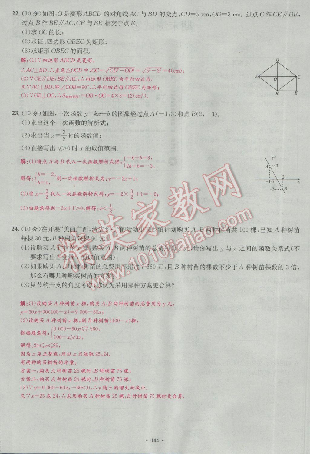 2017年优学名师名题八年级数学下册人教版 测试卷第28页