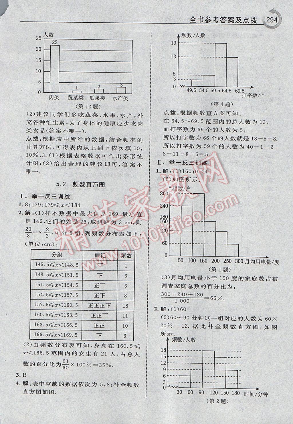 2017年特高級(jí)教師點(diǎn)撥八年級(jí)數(shù)學(xué)下冊(cè)湘教版 參考答案第64頁