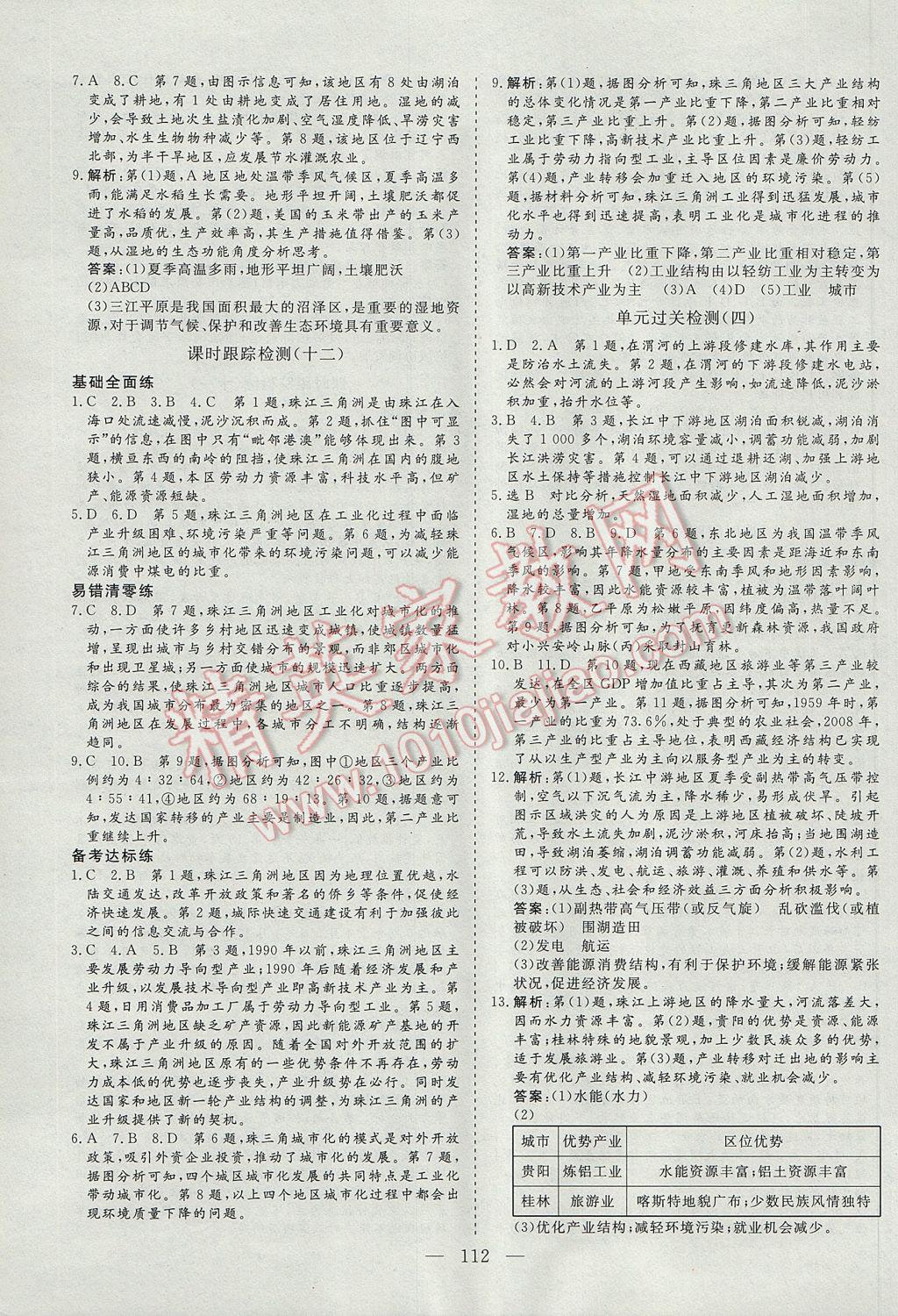 三維設(shè)計高中新課標同步課堂地理必修3魯教版 參考答案第16頁