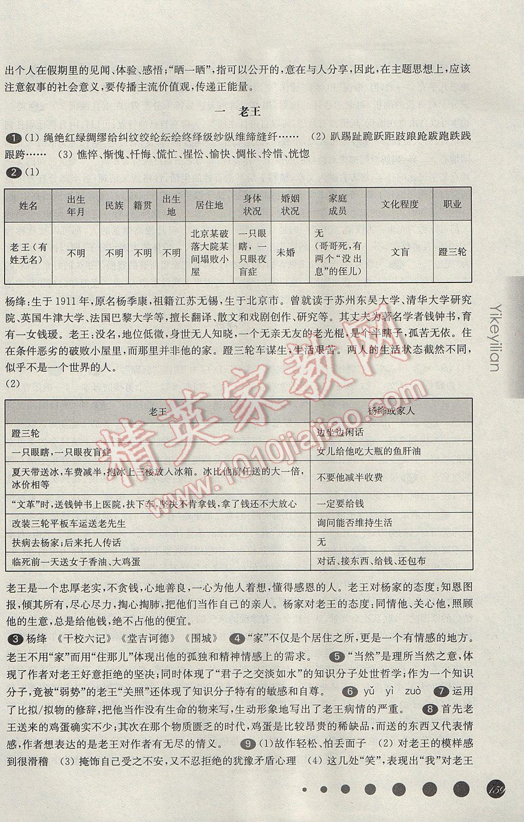 华东师大版一课一练高一语文第二学期 参考答案第2页