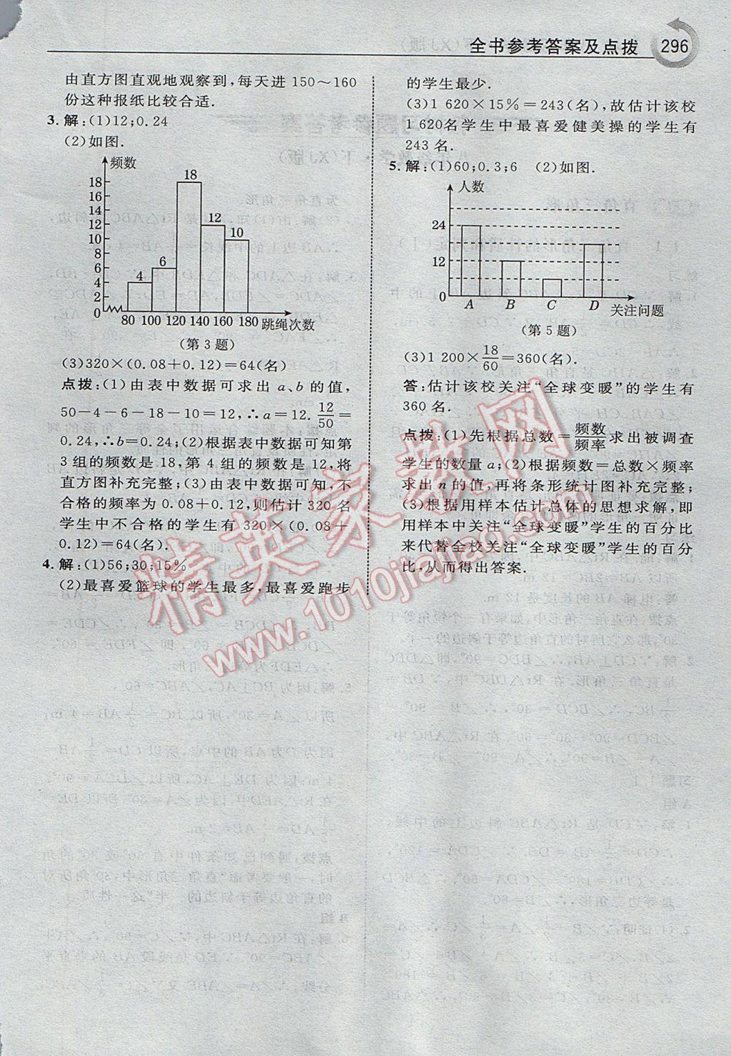 2017年特高級(jí)教師點(diǎn)撥八年級(jí)數(shù)學(xué)下冊(cè)湘教版 參考答案第66頁(yè)