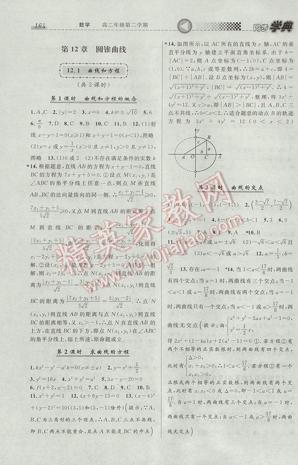 惠宇文化同步學(xué)典高二年級(jí)數(shù)學(xué)第二學(xué)期 參考答案第6頁