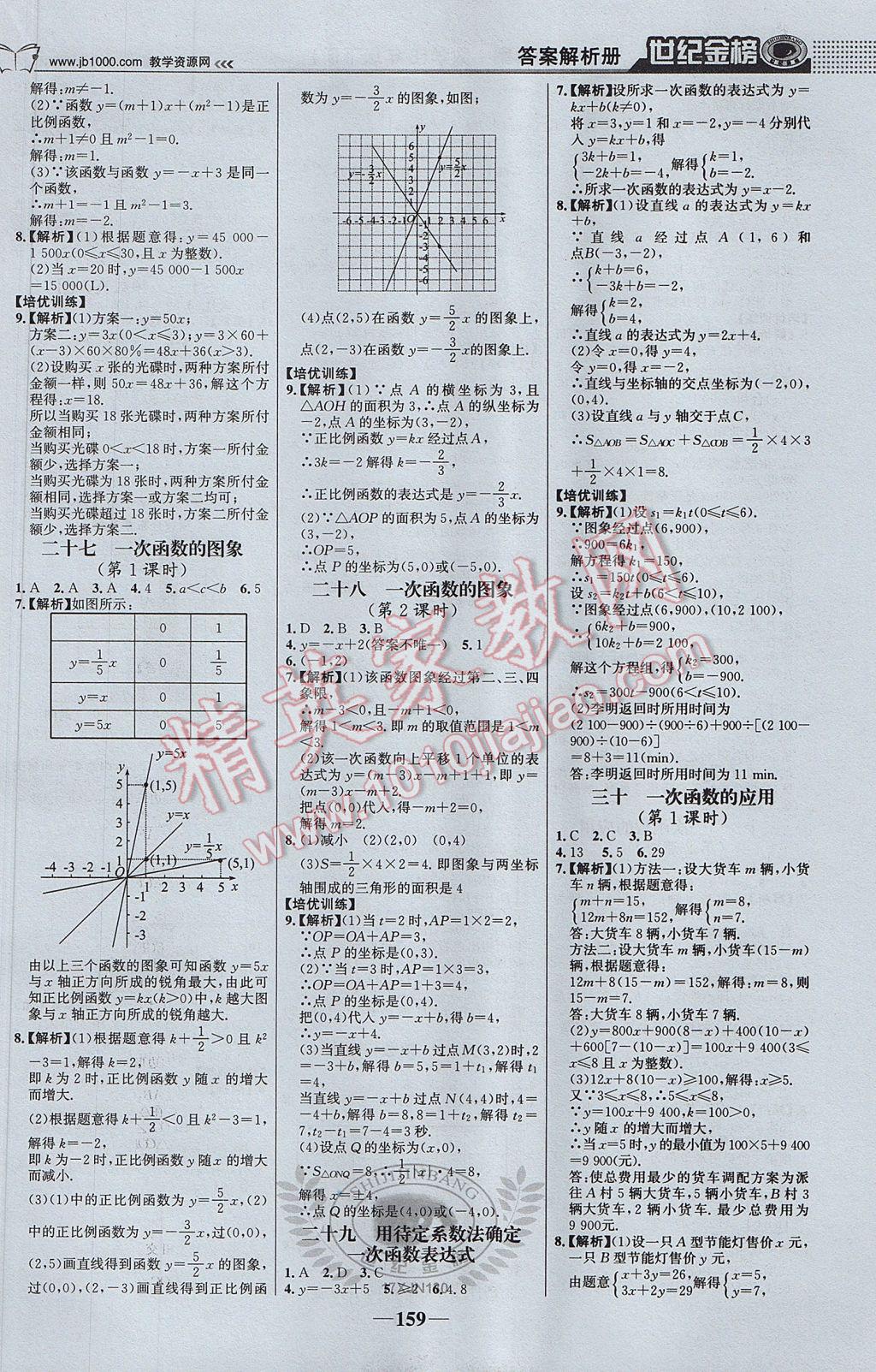 2017年世纪金榜金榜学案八年级数学下册湘教版 参考答案第20页